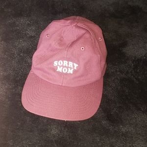 Maroon "sorry mom" ball cap